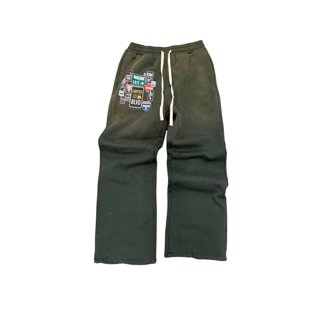 MARCHAN BLVD SAMPLE SWEATPANTS - OLIVE